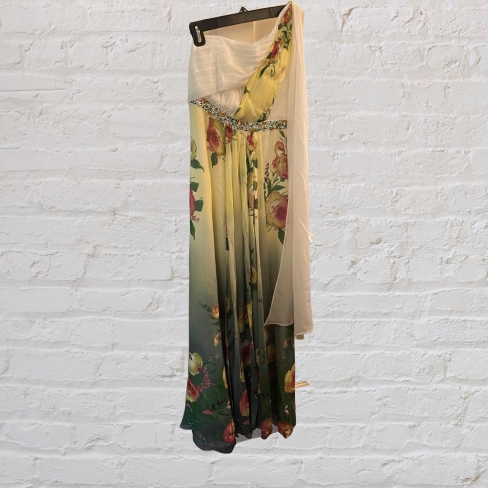 One shoulder flower dress